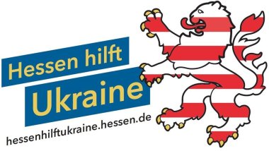 Logo Hessen hilft Urkaine - Verlinkung zur Sonderseite des Landes